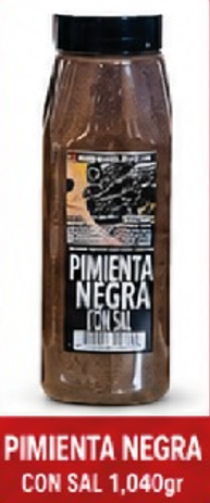 Pimienta Negra con Sal 1,040gr